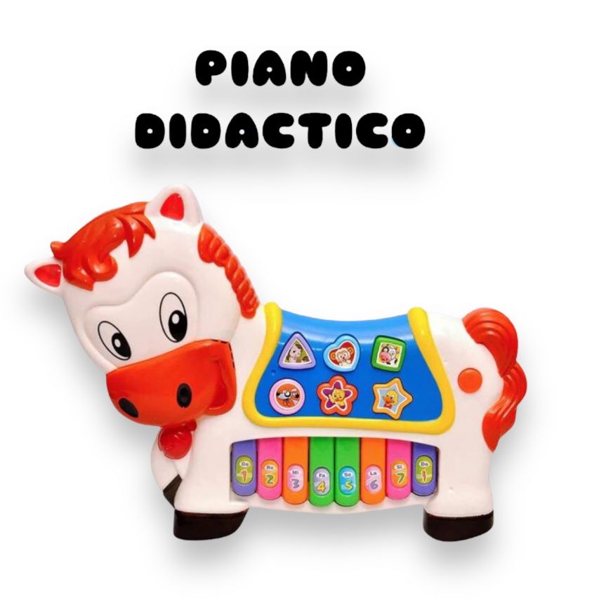 Piano Didactico Para Niños Con Forma De Caballo 